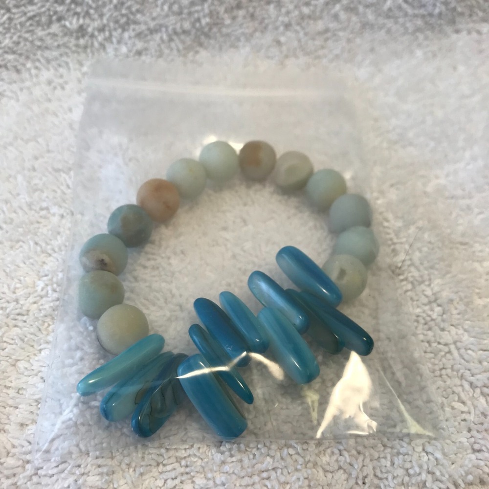 Bead and Stone Stretch Bracelet